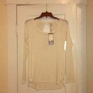 Calia cream top with lace detail